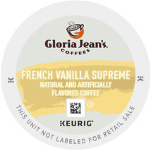 GLORIA JEAN&#39;S FRENCH VANILLA SUPREME KEURIG K-CUP PODS COFFEE 24CT - $24.29