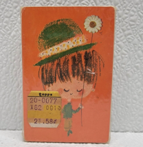 Vintage Playing Cards Stardust Plastic-Coated PINOCHLE Boy Green Hat Daisy - £8.64 GBP