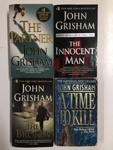 John Grisham 4 VTG PB The Broker, A Time To Kill, The Innocent Man, The Partner - £3.05 GBP