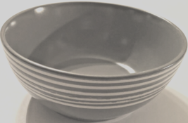 THOMSON Pottery Gray White Rim Retired Birch Stoneware Cereal Soup Bowl ... - £7.24 GBP