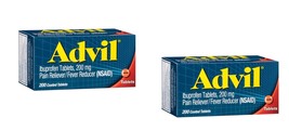 Advil Pain and Headache Reliever Ibuprofen, 200 Mg 200 Coated Tabls Pack of 2 - $23.71