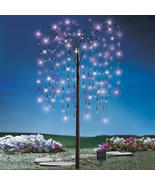 54&quot; Solar Powered WILLOW TREE 200 LED Lights Outdoor Lawn Garden Decor 3... - £57.42 GBP+
