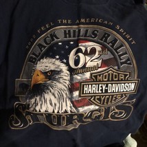 Vintage Harley Davidson Sturgis T-Shirt 2002 Black Hills Rally Eagle Logo - $16.95