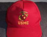 NEW MILITARY USMC U.S. MARINE CORPS RED CAP W/ EGA ADJUSTABLE ONE SIZE F... - $19.12