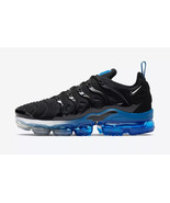 New Nike Air Vapormax Plus Black/Blue Men's Air Cushioned Sport Shoes - $161.99