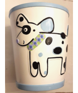Jenny Jeff Designs Cat Dog Dalmatian Best Friends Wastebasket Ceramic Tr... - $469.89 MXN