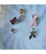 Collection OF Breast Cancer Awareness  Lapel Pins 5 PINS - $14.03