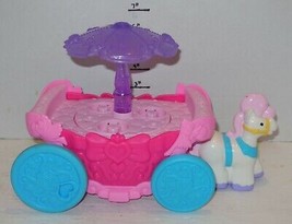 Fisher Price Disney Little People Pink Purple Princess Carriage Carousel... - $24.16