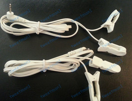 4 EAR CLIP/CLAMP ELECTRODE w/Attached Lead Wires for EMS TENS using 2.5m... - £15.55 GBP