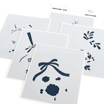 Pinkfresh Studio Stencils 4.25&quot;X5.25&quot; 5/Pkg-Floral Bauble - £15.72 GBP