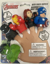 Marvel Avengers Finger Puppets Bath Toys - 5 - Hulk, Ironman, etc... NIP - £8.56 GBP