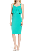New Michael Kors Green Bluemidi Sheath Dress Size M Size L Size Xl Size Xxl - £39.96 GBP+