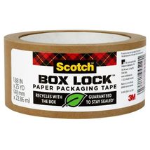 Scotch Box Lock Paper Packaging Tape, 1.88-inch x 25 yds., Brown (7850-2... - $10.95