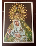 VTG Mexican LA VIRGEN DE LA MACARENA VIRGIN Christianity Religious Poste... - $35.89 CAD