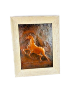 Copper 3D Tin Horse Framed Picture - £28.79 GBP