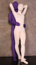 Unisex Zentai Full Body hose Shiny Bodysuit With Hood Gloves Roleplay Jumpsuit - £22.85 GBP