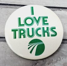 &quot;I Love Trucks&quot; Pinback Button Badge Slogan VTG Ontario Trucking Associa... - £2.87 GBP
