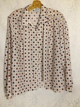 Vtg.Women, Ladies, Girls Colorful Print Button Up Top w/Bow Cape Cod Match Mates - £3.78 GBP