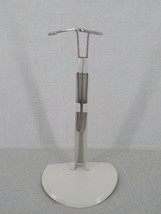 DOLL STAND 5 1/2 INCH METAL STAND HALF CIRCLE BASE BENDABLE ARMS PREOWNED - £3.84 GBP