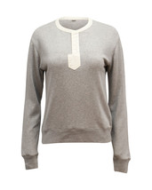 Zadig &amp; Voltaire Logo Long Sleeve Sweatshirt In Cotton Women Grey Xs - £72.59 GBP