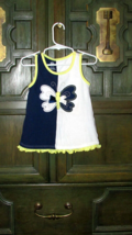 girls KIDS HEADQUARTERS sleeveless summer BUTTERFLY dress blue/white3T (... - £4.35 GBP