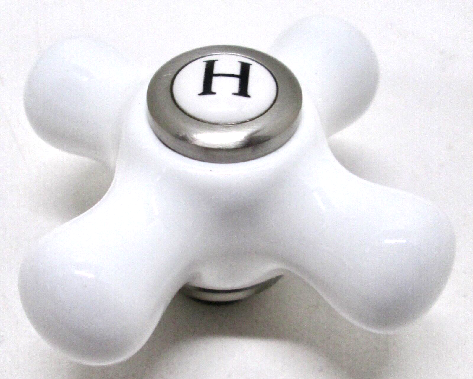 Kingston Brass KSH322PXH Hot Porcelain Cross Handle - Brushed Nickel - $18.99