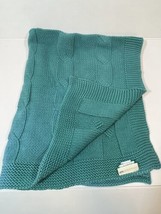 Pottery Barn Kids Sweater Knit Blanket, 30x40", Teal Lovey - £17.26 GBP
