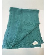 Pottery Barn Kids Sweater Knit Blanket, 30x40&quot;, Teal Lovey - £17.56 GBP