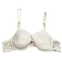 Maidenform 7909 One Fabulous Fit Ivory Satin &amp; Lace Bra 36A - £13.84 GBP