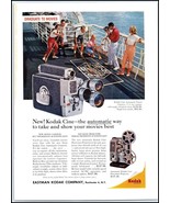 1950s Kodak Cine Automatic Turret Movie Camera PRINT AD Shuffleboard on ... - $139.27 MXN