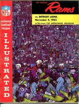 L.A. Rams vs Detroit Lions-NFL Football Game Program 11/4/1962-pix-stats-VG - £65.05 GBP