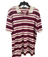 Men’s Polo Ralph Lauren Short Sleeve Golf Shirt Red White Blue Stripe Si... - £9.30 GBP