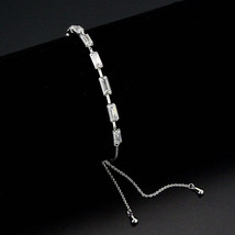 3W1658 - Rhodium Brass Bracelet with AAA Grade CZ in Clear - $524.57 MXN
