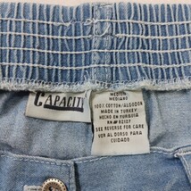 Capacity RN#82127 Blue Front Button Cotton Pleated Skirt Pockets Size Medium image 3