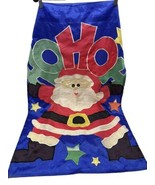 Vintage Santa Ho Ho Ho Garden Flag Yard Outdoor Pole Hanging Large 42x28” - $18.00