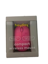 Heyday Compact Wireless Bluetooth 5.1 Enabled Mouse with Nano USB - Neon Pink - £9.67 GBP