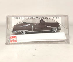HO Busch Cadillac &#39;52 Cabrio Convertible Burgundy 1:87 Diecast Model Car - $14.99