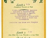 Excelsior Hotel Luncheon Menu Gothenburg Sweden 1950&#39;s - $17.82