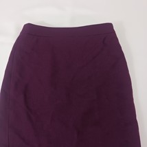 J Crew The Pencil Skirt Women's Purple/Wine Wool Blend Rear Zipper Size 00 image 10