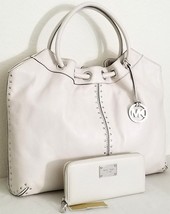 Michael Kors Astor Large Vanilla Leather Tote BAG+/OR Matching Walletnwt! - £109.60 GBP+