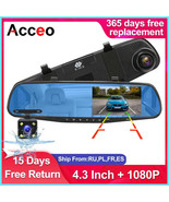 1080P Dual Dash Cam HD Rear View Mirror Car DVR Front and Rear Video Rec... - $33.43
