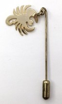 Gold Tone Scorpion Charm Dangle Stick Pin 2&quot; - £9.43 GBP