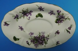 Hammersley Victorian Violets Countryside 8&quot; Oval Saucer Plate Fine Bone China - £35.88 GBP