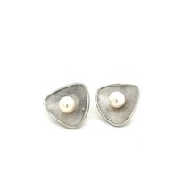 Mikimoto Estate Akoya Pearl Cufflinks 7.45 mm Silver M293 - $287.10