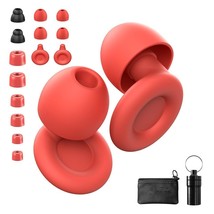 Ear Plugs for Sleeping Noise Reduction Reuseable, Concerts, Focus, Travel, (Red) - £15.93 GBP