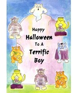 Happy Halloween To A Terrific Boy - Halloween Greeting Card - 01693 - $54.54 MXN