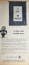 1943 BELL TELEPHONE SYSTEM-Flag With 46200 Stars America Vintage Print A... - $226.37 MXN