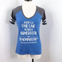 Women&#39;s S &quot;Numerator &amp; Denominator&quot; Funny Novelty Math Teacher Graphic T-Shirt - £9.59 GBP