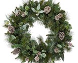 32 in Pre-Lit Wreath with 50 Battery Operated LED Lights - $49.50