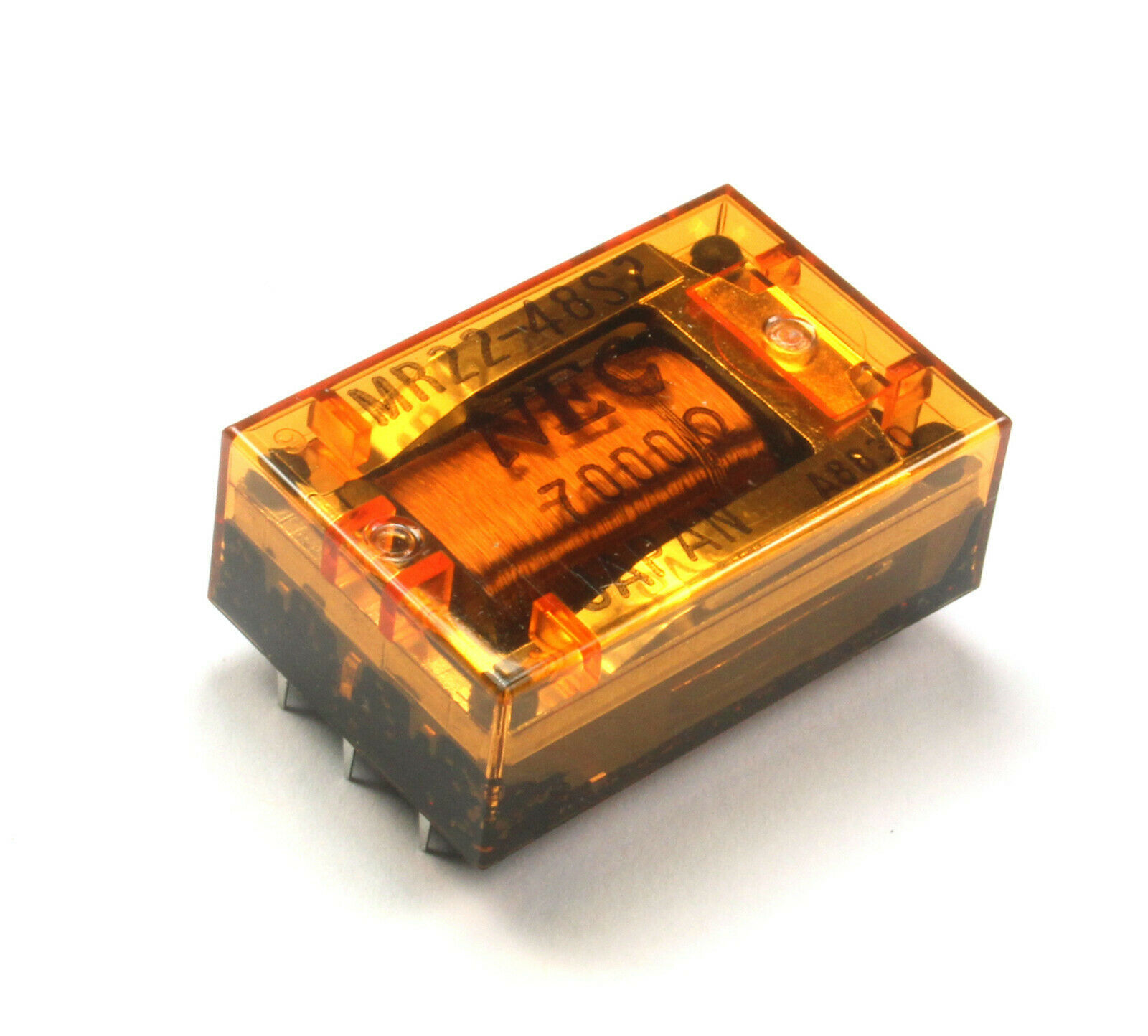 2pcs  NEC Electromechanical Relay MR22-48S, 48vdc, DPDT, 9-Pins, 19 X 29... - $9.50